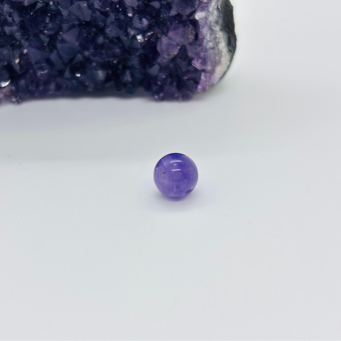 Natural Amethyst Bead diameter 8~8.5mm 1 piece