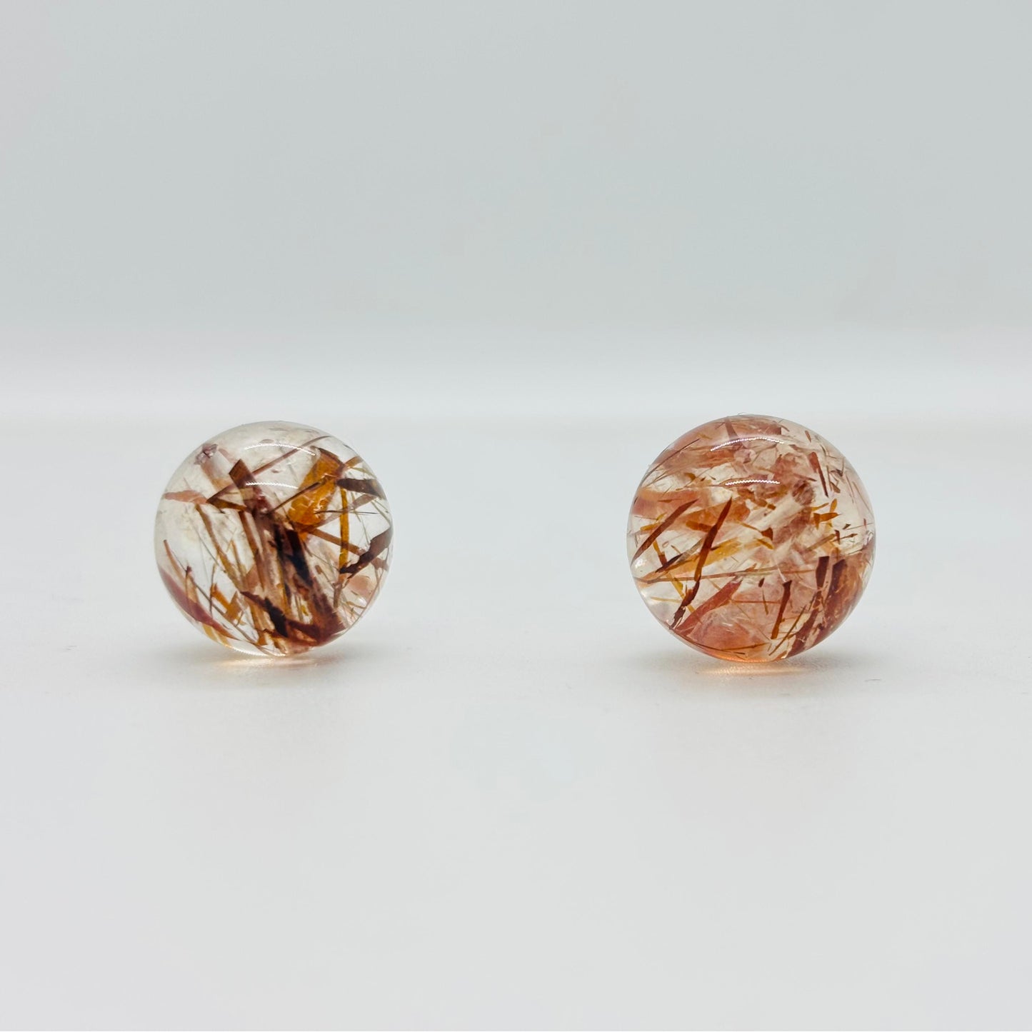 Natural Red Rutile Quartz  Bead diameter 4.5~15.5mm 1 piece