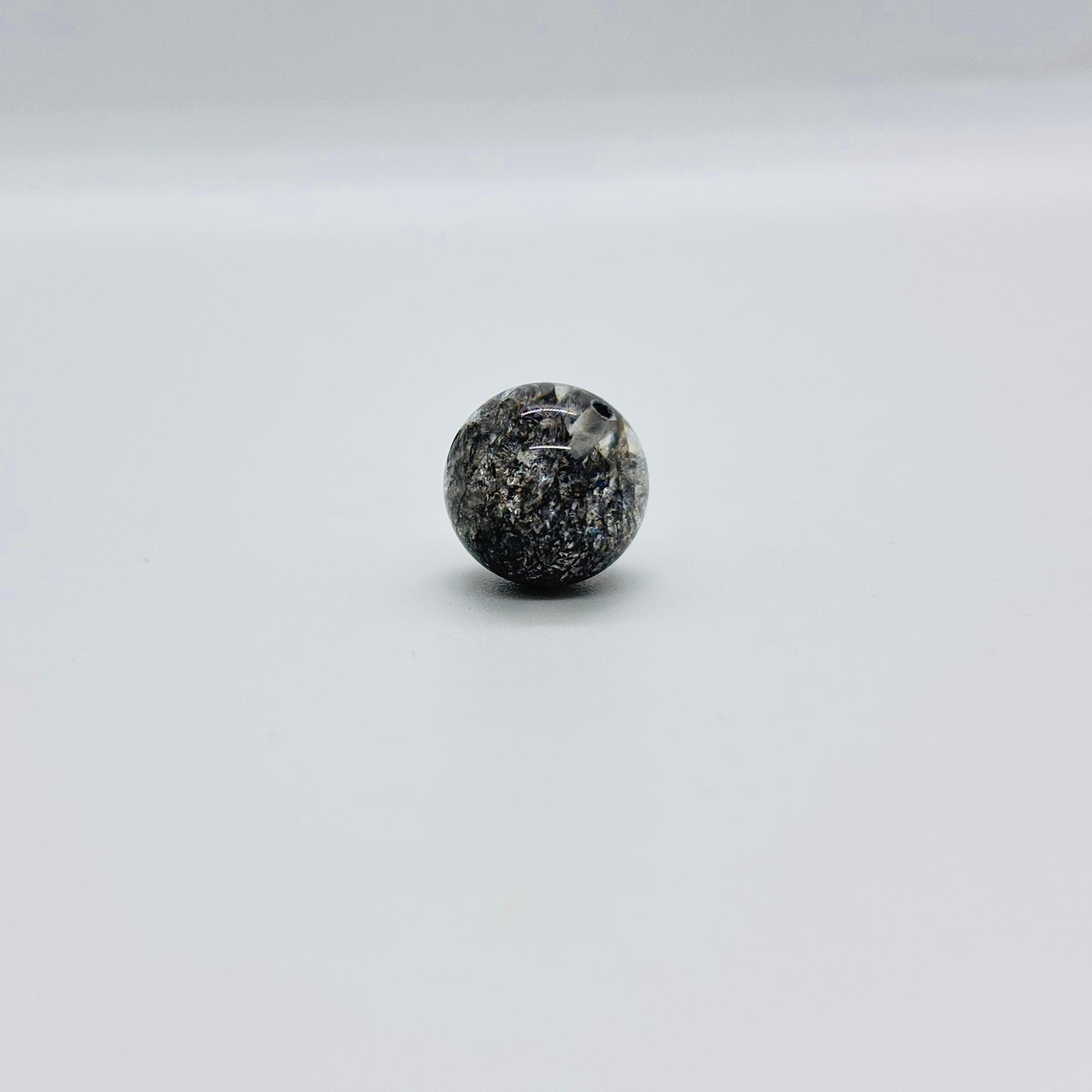 Natural Silver-Toned Super Seven Crystal  Bead diameter 13.5~14.5mm 1 piece