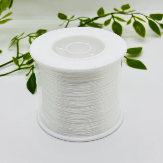 High-Strength Flat Elastic Cord for Handmade Bracelets, 0.8mm x 500m