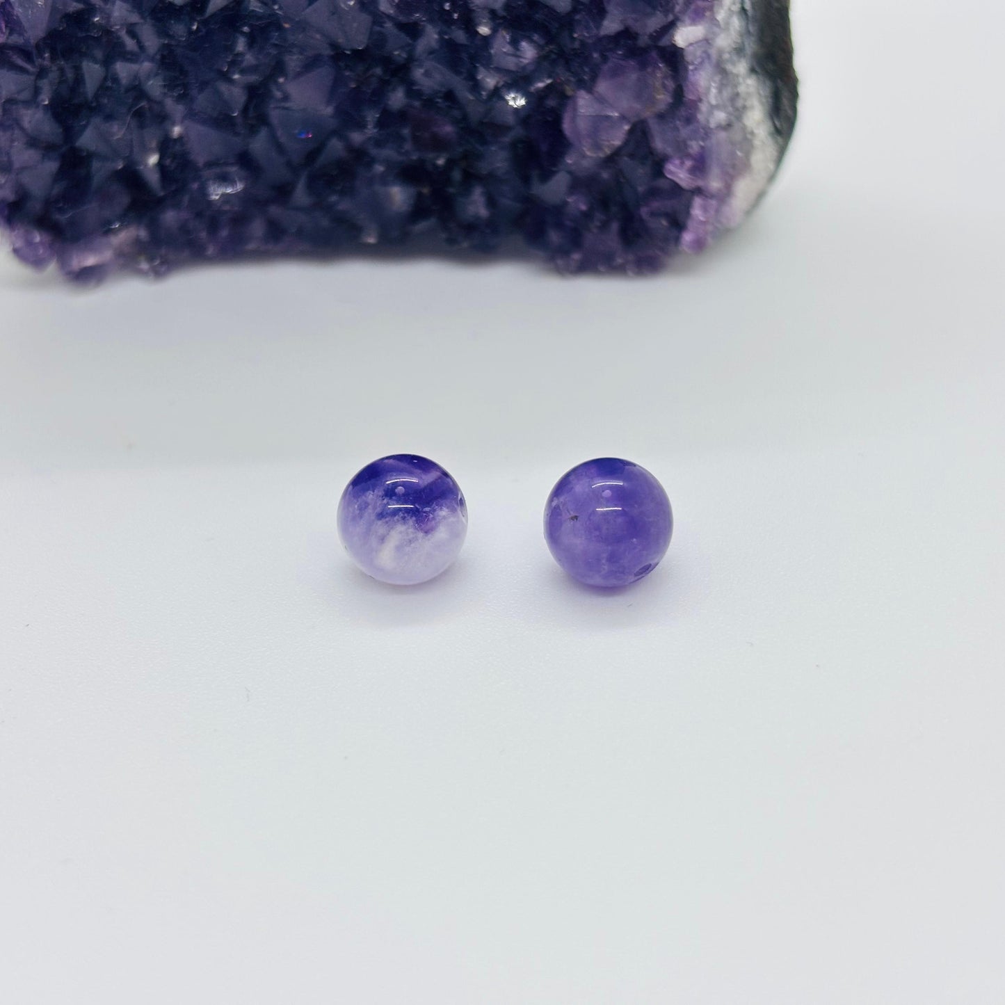 Natural Amethyst Bead diameter 8~8.5mm 1 piece