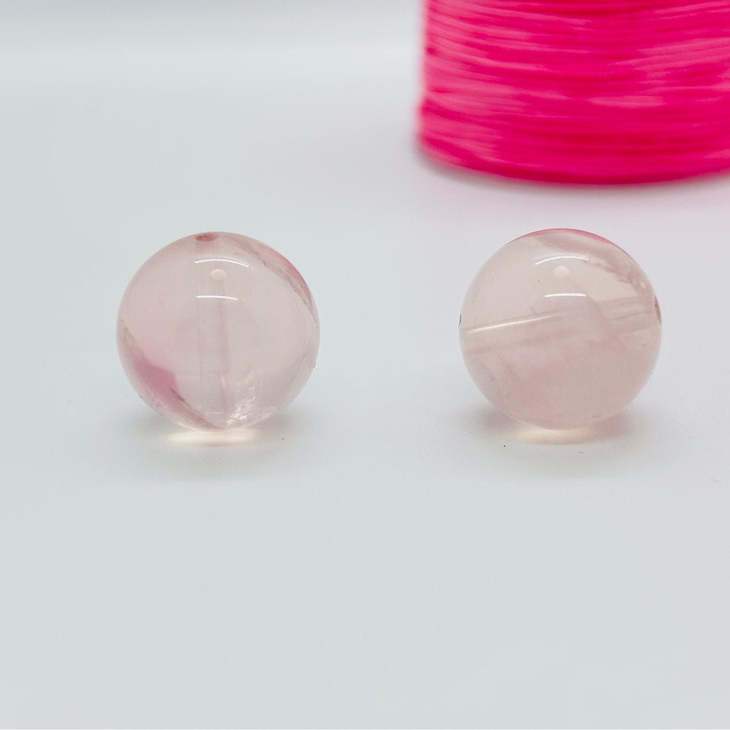 Natural Rose Quartz Bead diameter 15~16mm 1 piece