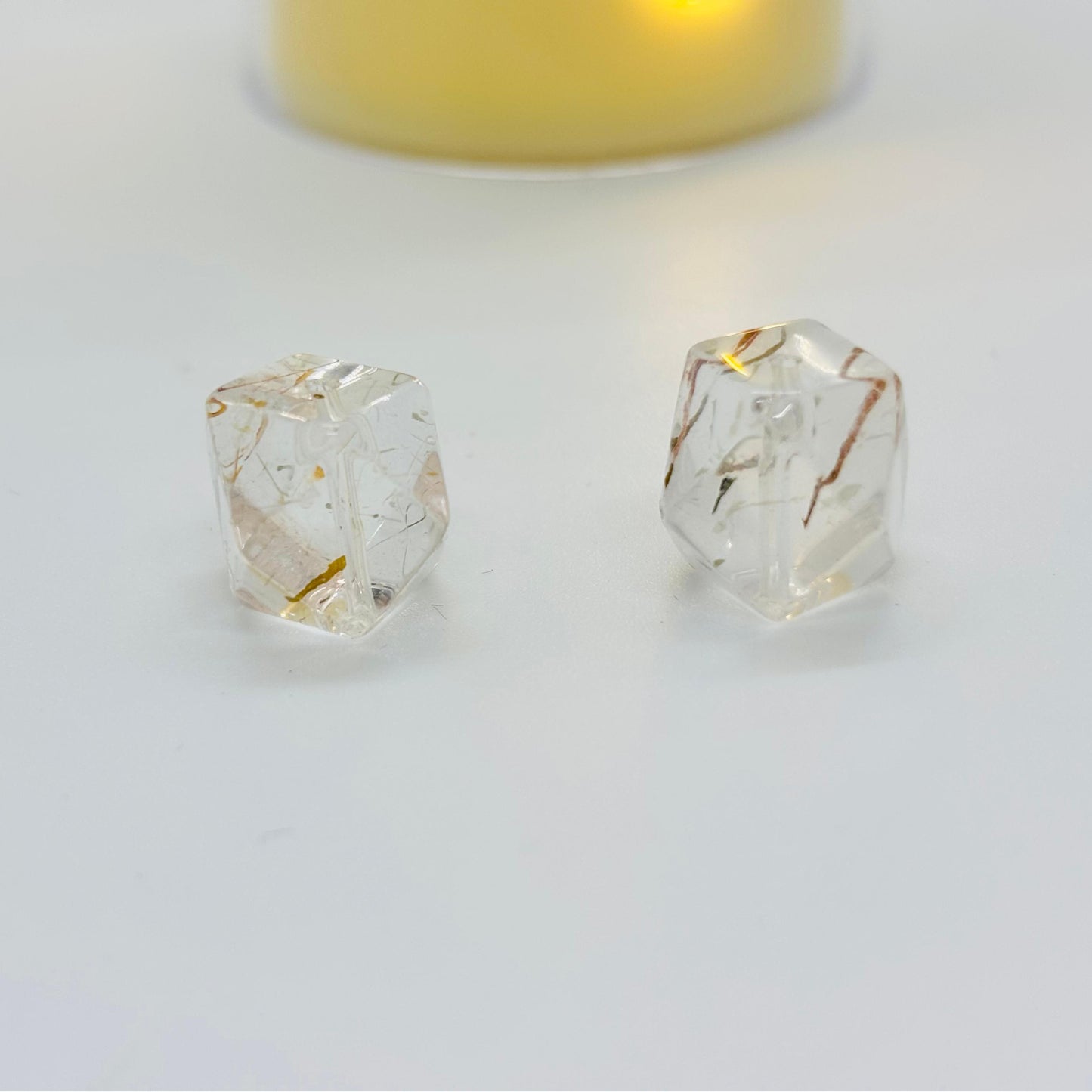 Clear Quartz Cut Bead diameter 12.5~13.5mm 1 piece