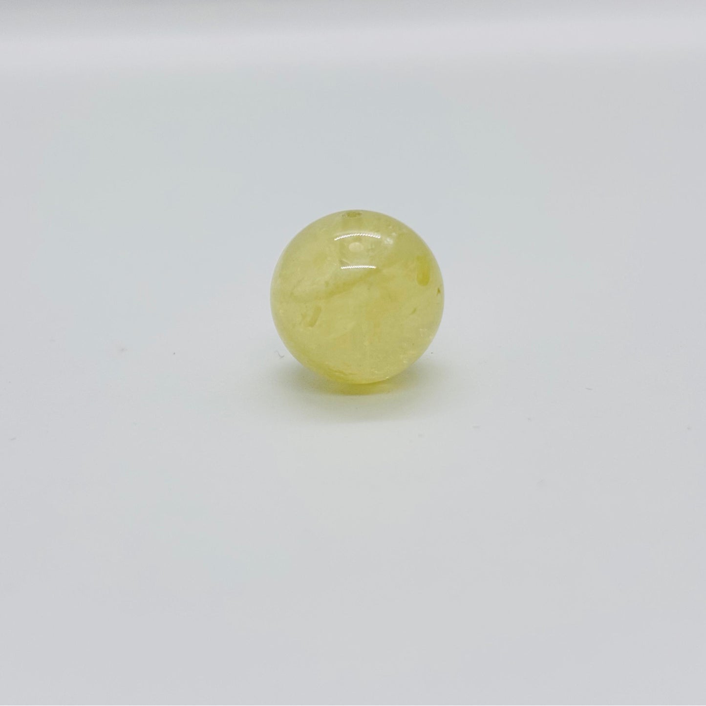 Natural Lemon Quartz Bead diameter 14~15mm 1 piece