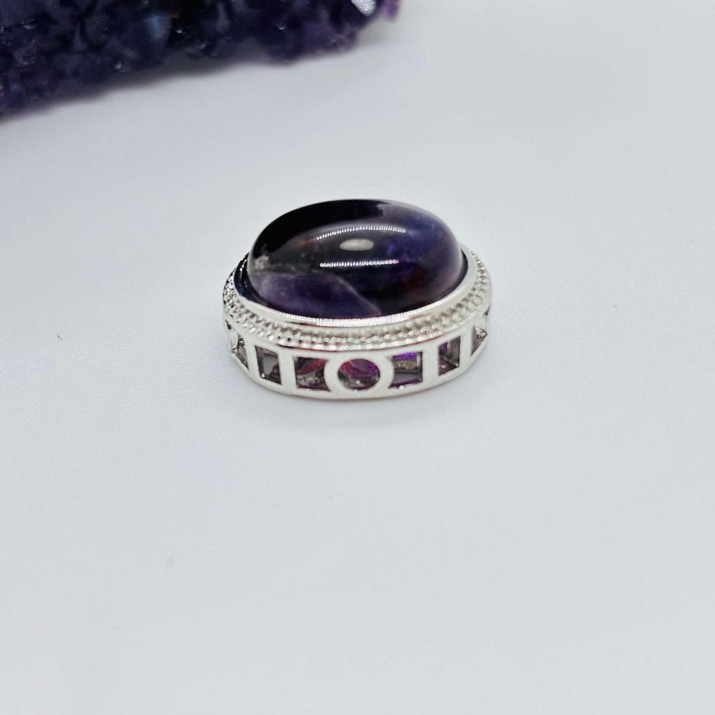 Amethyst Box Bead diameter 19.5~20.5mm 1 piece