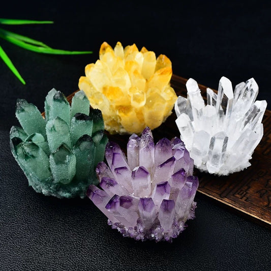 Natural crystal cluster ornaments