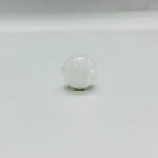 Natural White Phantom Quartz Bead diameter 15~16mm  1 piece