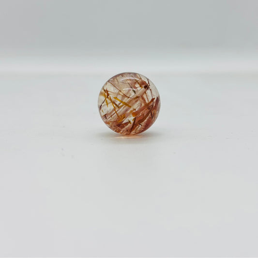 Natural Red Rutile Quartz  Bead diameter 4.5~15.5mm 1 piece