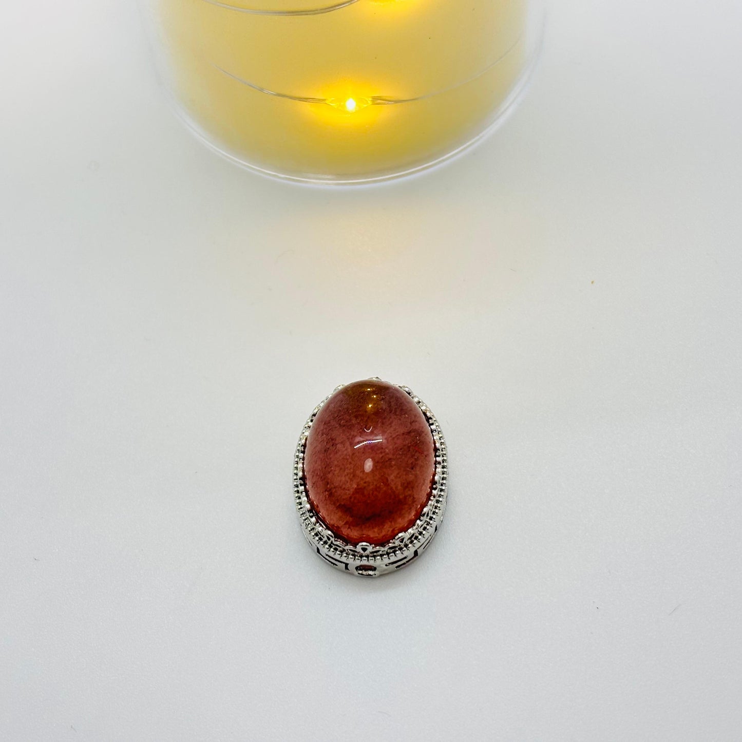 Strawberry Quartz Box Bead diameter:22.5~23.5mm 1 piece