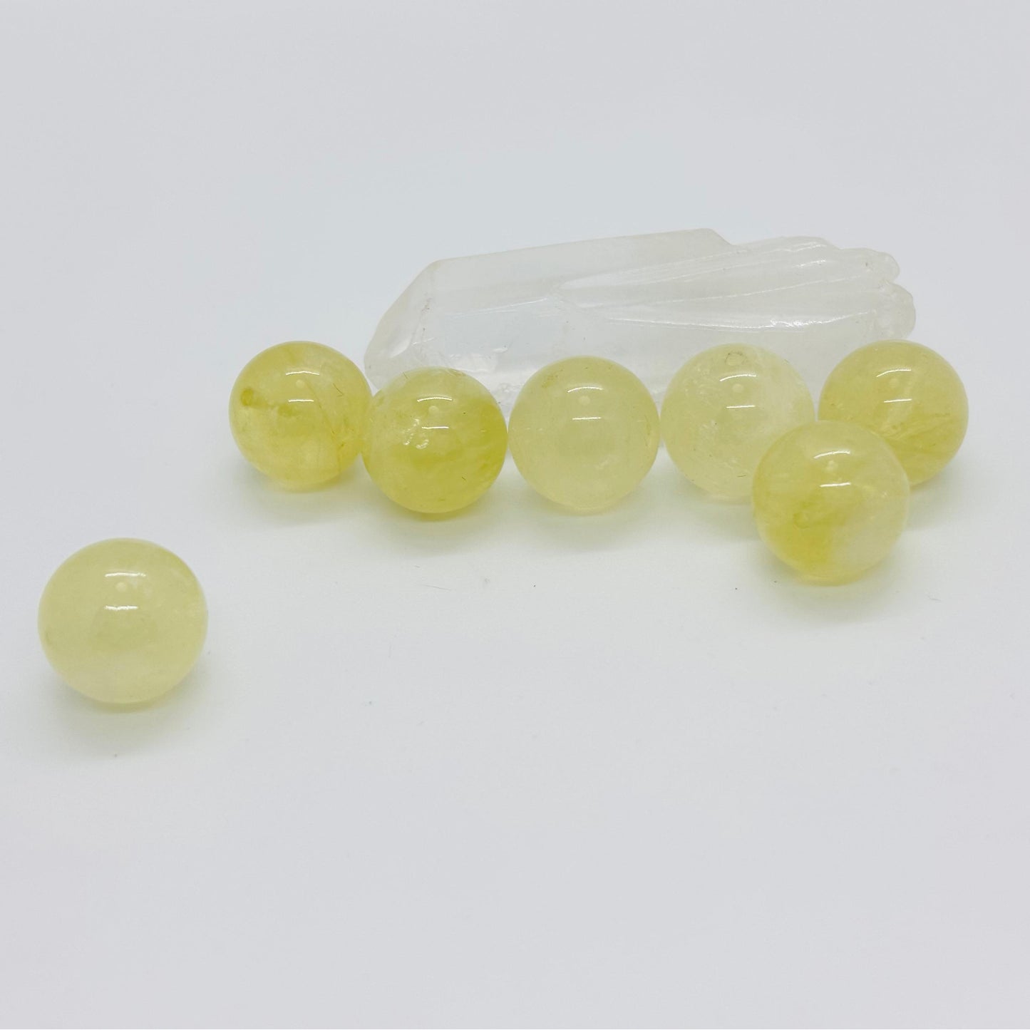 Natural Lemon Quartz Bead diameter 14~15mm 1 piece